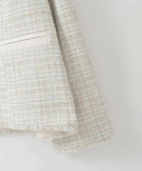 CHRISTIAN AUJARD Lサイズ / クリスチャン・オジャール　エルサイズ ノーカラージャケット | 【大きいサイズ】シャイニーツィードジャケット | 詳細13