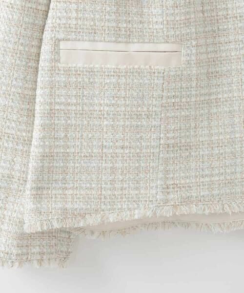 CHRISTIAN AUJARD Lサイズ / クリスチャン・オジャール　エルサイズ ノーカラージャケット | 【大きいサイズ】シャイニーツィードジャケット | 詳細15