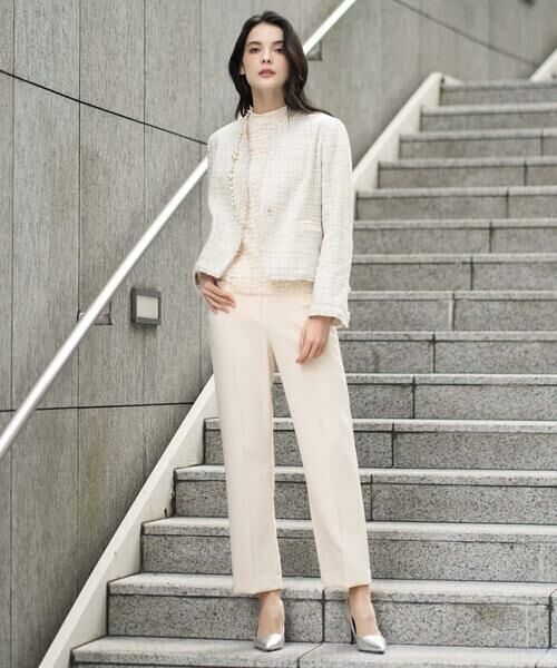 CHRISTIAN AUJARD Lサイズ / クリスチャン・オジャール　エルサイズ ノーカラージャケット | 【大きいサイズ】シャイニーツィードジャケット | 詳細28