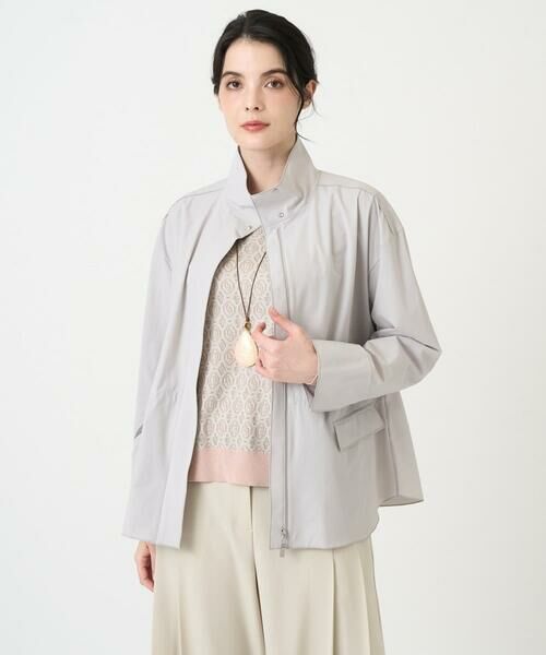 CHRISTIAN AUJARD Lサイズ / クリスチャン・オジャール　エルサイズ ノーカラージャケット | 【大きいサイズ/シワになりにくい】タフタジップジャケット | 詳細1