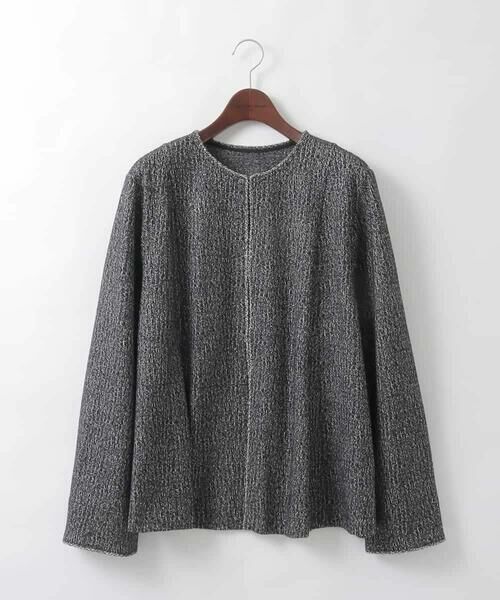 CHRISTIAN AUJARD Lサイズ / クリスチャン・オジャール　エルサイズ ノーカラージャケット | 【大きいサイズ/セットアップ対応】ラメジャージー羽織り | 詳細29