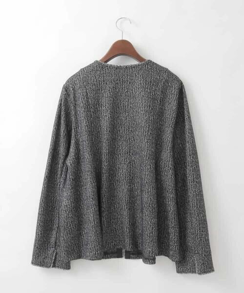 CHRISTIAN AUJARD Lサイズ / クリスチャン・オジャール　エルサイズ ノーカラージャケット | 【大きいサイズ/セットアップ対応】ラメジャージー羽織り | 詳細30