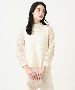 CHRISTIAN AUJARD Lサイズ / クリスチャン・オジャール　エルサイズ カットソー | 【大きいサイズ】フラワーチュールレースカットソー