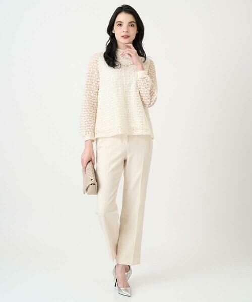 CHRISTIAN AUJARD Lサイズ / クリスチャン・オジャール　エルサイズ カットソー | 【大きいサイズ】フラワーチュールレースカットソー | 詳細12