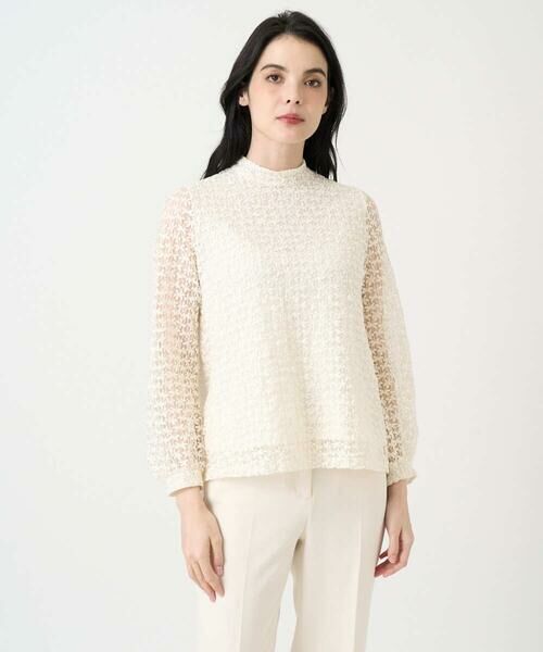 CHRISTIAN AUJARD Lサイズ / クリスチャン・オジャール　エルサイズ カットソー | 【大きいサイズ】フラワーチュールレースカットソー | 詳細2