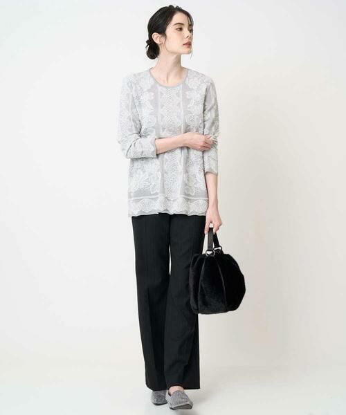 CHRISTIAN AUJARD Lサイズ / クリスチャン・オジャール　エルサイズ チノ・ワークパンツ | 【大きいサイズ】ラメストライプセミワイドパンツ | 詳細20