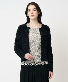 CHRISTIAN AUJARD Lサイズ / クリスチャン・オジャール　エルサイズ セットアップ | 【大きいサイズ】ファンシーツイードニットジャケット