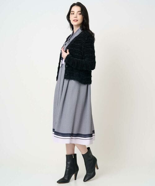 CHRISTIAN AUJARD Lサイズ / クリスチャン・オジャール　エルサイズ セットアップ | 【大きいサイズ】ファンシーツイードニットジャケット | 詳細12