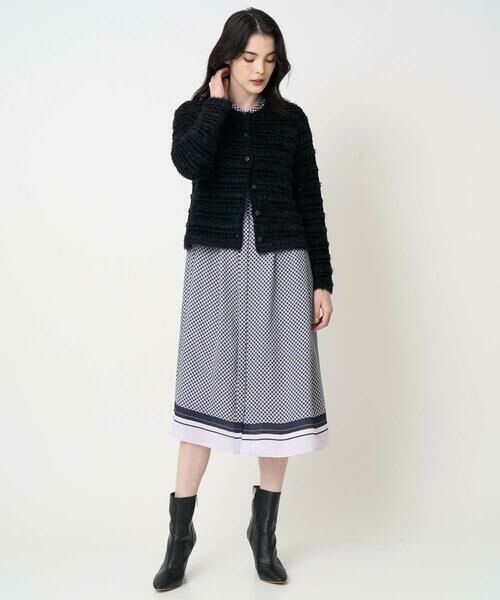 CHRISTIAN AUJARD Lサイズ / クリスチャン・オジャール　エルサイズ セットアップ | 【大きいサイズ】ファンシーツイードニットジャケット | 詳細14