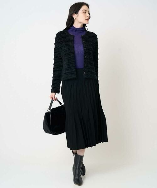 CHRISTIAN AUJARD Lサイズ / クリスチャン・オジャール　エルサイズ セットアップ | 【大きいサイズ】ファンシーツイードニットジャケット | 詳細20