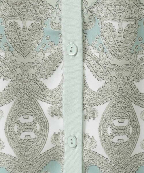 CHRISTIAN AUJARD Lサイズ / クリスチャン・オジャール　エルサイズ カーディガン・ボレロ | 【大きいサイズ/アンサンブル対応】レーシーオーナメントプリントカーディガン | 詳細11