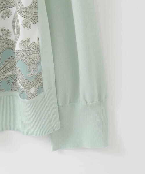 CHRISTIAN AUJARD Lサイズ / クリスチャン・オジャール　エルサイズ カーディガン・ボレロ | 【大きいサイズ/アンサンブル対応】レーシーオーナメントプリントカーディガン | 詳細9