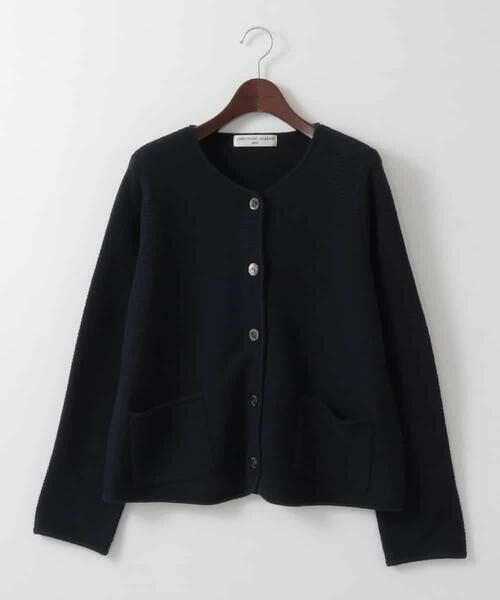 CHRISTIAN AUJARD Lサイズ / クリスチャン・オジャール　エルサイズ ノーカラージャケット | 【大きいサイズ】ツィーディーニットジャケット | 詳細4