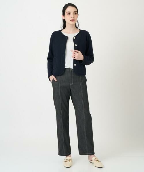 CHRISTIAN AUJARD Lサイズ / クリスチャン・オジャール　エルサイズ ノーカラージャケット | 【大きいサイズ】ツィーディーニットジャケット | 詳細6