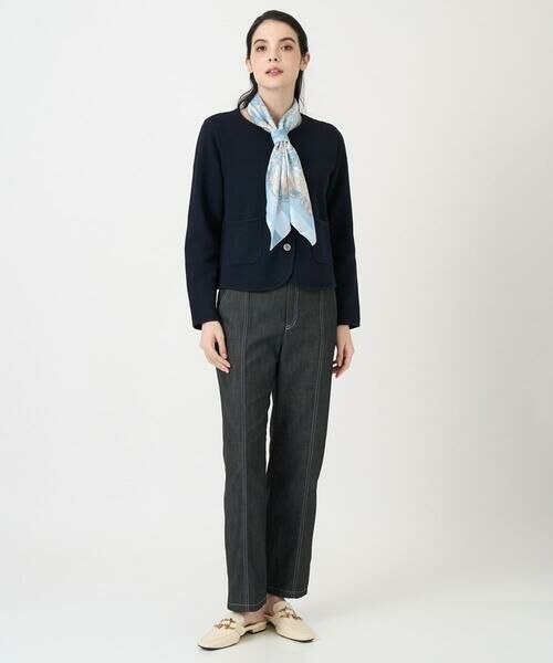 CHRISTIAN AUJARD Lサイズ / クリスチャン・オジャール　エルサイズ ノーカラージャケット | 【大きいサイズ】ツィーディーニットジャケット | 詳細7