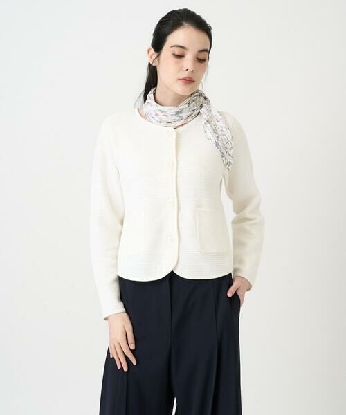 CHRISTIAN AUJARD Lサイズ / クリスチャン・オジャール　エルサイズ ノーカラージャケット | 【大きいサイズ】ツィーディーニットジャケット | 詳細17