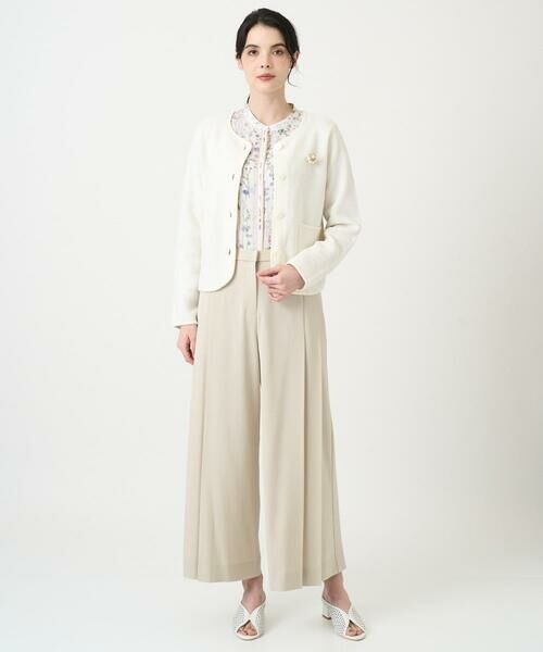 CHRISTIAN AUJARD Lサイズ / クリスチャン・オジャール　エルサイズ ノーカラージャケット | 【大きいサイズ】ツィーディーニットジャケット | 詳細19