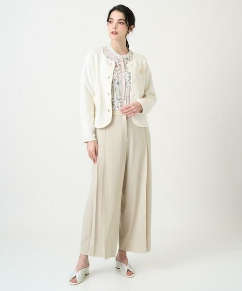 CHRISTIAN AUJARD Lサイズ / クリスチャン・オジャール　エルサイズ ノーカラージャケット | 【大きいサイズ】ツィーディーニットジャケット | 詳細20