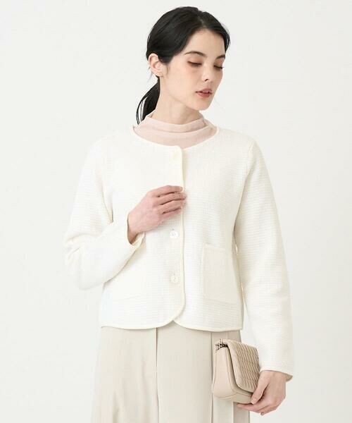 CHRISTIAN AUJARD Lサイズ / クリスチャン・オジャール　エルサイズ ノーカラージャケット | 【大きいサイズ】ツィーディーニットジャケット | 詳細8