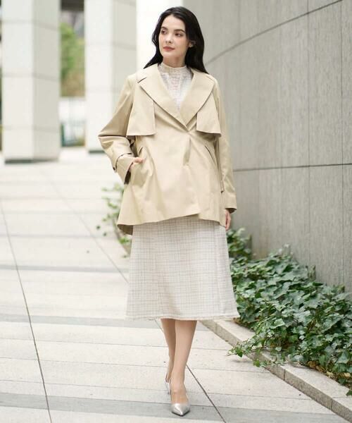 CHRISTIAN AUJARD Lサイズ / クリスチャン・オジャール　エルサイズ トレンチコート | 【大きいサイズ/ライナー付】デザインハーフコート | 詳細16