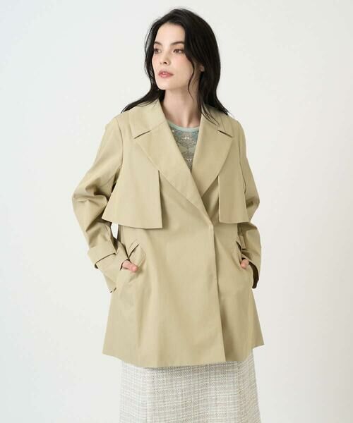 CHRISTIAN AUJARD Lサイズ / クリスチャン・オジャール　エルサイズ トレンチコート | 【大きいサイズ/ライナー付】デザインハーフコート | 詳細2