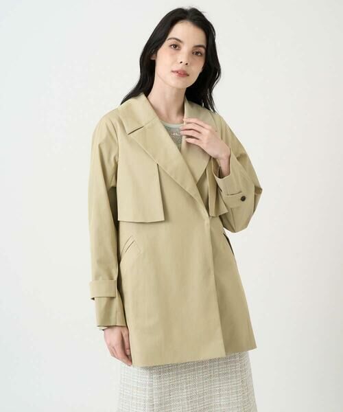 CHRISTIAN AUJARD Lサイズ / クリスチャン・オジャール　エルサイズ トレンチコート | 【大きいサイズ/ライナー付】デザインハーフコート | 詳細3