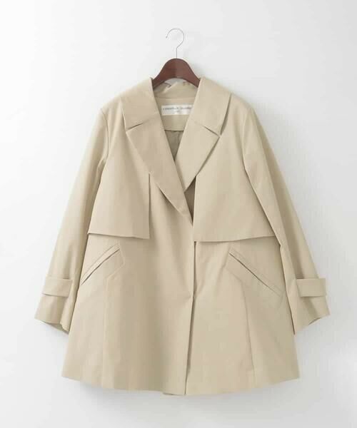 CHRISTIAN AUJARD Lサイズ / クリスチャン・オジャール　エルサイズ トレンチコート | 【大きいサイズ/ライナー付】デザインハーフコート | 詳細4