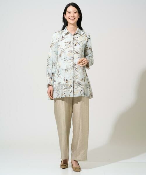 CHRISTIAN AUJARD Lサイズ / クリスチャン・オジャール　エルサイズ シャツ・ブラウス | 【大きいサイズ】フラワープリントシアーブラウス | 詳細12