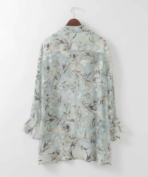 CHRISTIAN AUJARD Lサイズ / クリスチャン・オジャール　エルサイズ シャツ・ブラウス | 【大きいサイズ】フラワープリントシアーブラウス | 詳細4