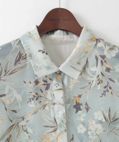 CHRISTIAN AUJARD Lサイズ / クリスチャン・オジャール　エルサイズ シャツ・ブラウス | 【大きいサイズ】フラワープリントシアーブラウス | 詳細5