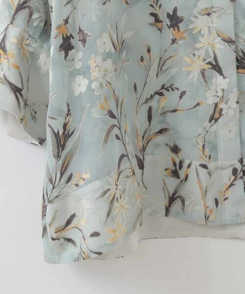 CHRISTIAN AUJARD Lサイズ / クリスチャン・オジャール　エルサイズ シャツ・ブラウス | 【大きいサイズ】フラワープリントシアーブラウス | 詳細9