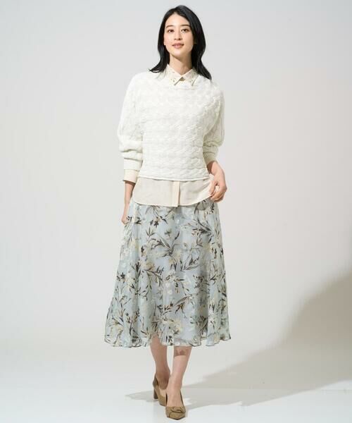 CHRISTIAN AUJARD Lサイズ / クリスチャン・オジャール　エルサイズ シャツ・ブラウス | 【大きいサイズ】ウォッシャブルシルク刺繍ブラウス | 詳細4