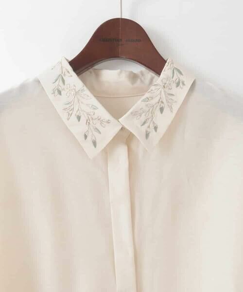 CHRISTIAN AUJARD Lサイズ / クリスチャン・オジャール　エルサイズ シャツ・ブラウス | 【大きいサイズ】ウォッシャブルシルク刺繍ブラウス | 詳細9