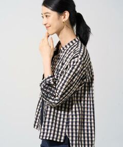 CHRISTIAN AUJARD Lサイズ / クリスチャン・オジャール　エルサイズ シャツ・ブラウス | 【大きいサイズ/セットアップ対応】シャンブレーチェックブラウス