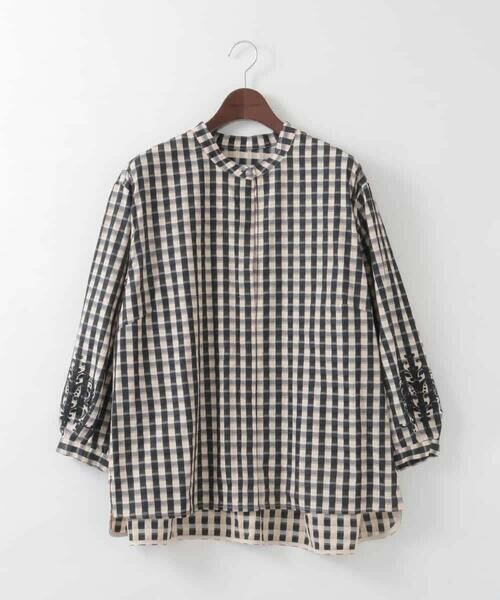 CHRISTIAN AUJARD Lサイズ / クリスチャン・オジャール　エルサイズ シャツ・ブラウス | 【大きいサイズ/セットアップ対応】シャンブレーチェックブラウス | 詳細4