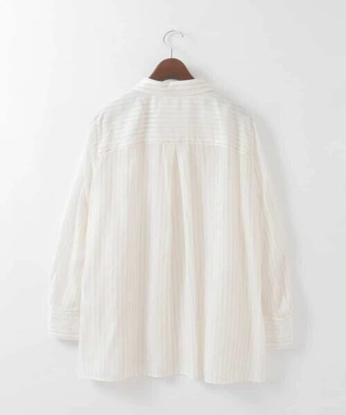 CHRISTIAN AUJARD Lサイズ / クリスチャン・オジャール　エルサイズ シャツ・ブラウス | 【大きいサイズ】袖レースストライプブラウス | 詳細4