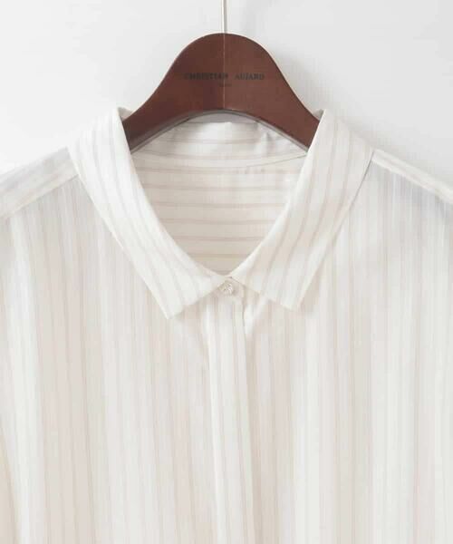 CHRISTIAN AUJARD Lサイズ / クリスチャン・オジャール　エルサイズ シャツ・ブラウス | 【大きいサイズ】袖レースストライプブラウス | 詳細5