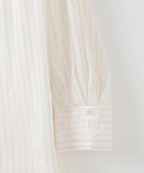 CHRISTIAN AUJARD Lサイズ / クリスチャン・オジャール　エルサイズ シャツ・ブラウス | 【大きいサイズ】袖レースストライプブラウス | 詳細7