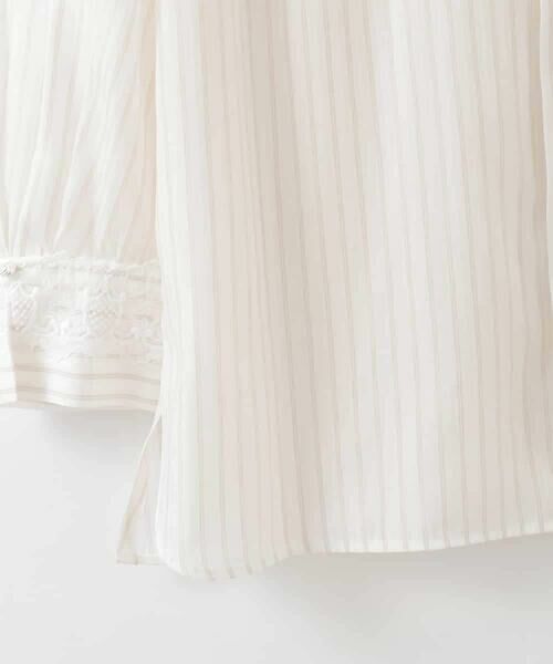 CHRISTIAN AUJARD Lサイズ / クリスチャン・オジャール　エルサイズ シャツ・ブラウス | 【大きいサイズ】袖レースストライプブラウス | 詳細9