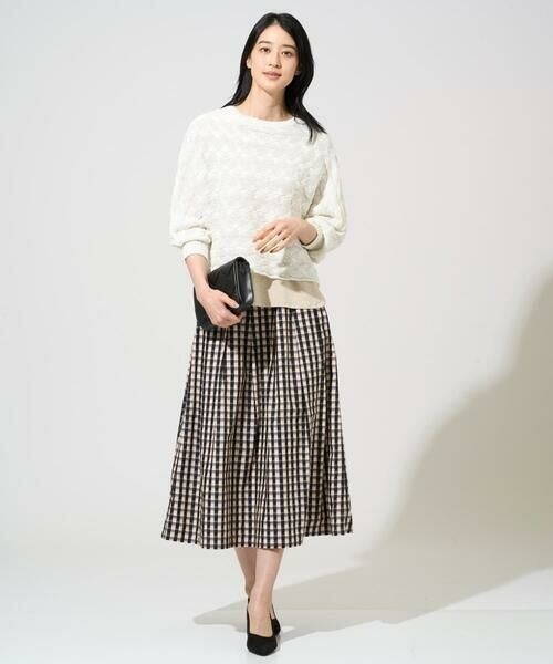 CHRISTIAN AUJARD Lサイズ / クリスチャン・オジャール　エルサイズ ロング・マキシ丈スカート | 【大きいサイズ/セットアップ対応】シャンブレーチェックスカート | 詳細14