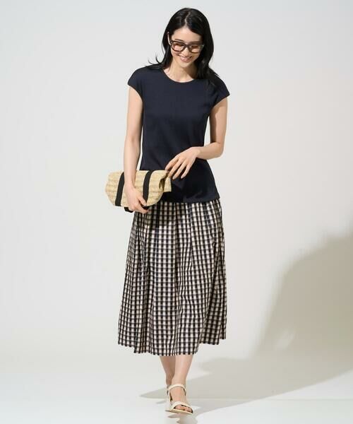CHRISTIAN AUJARD Lサイズ / クリスチャン・オジャール　エルサイズ ロング・マキシ丈スカート | 【大きいサイズ/セットアップ対応】シャンブレーチェックスカート | 詳細15
