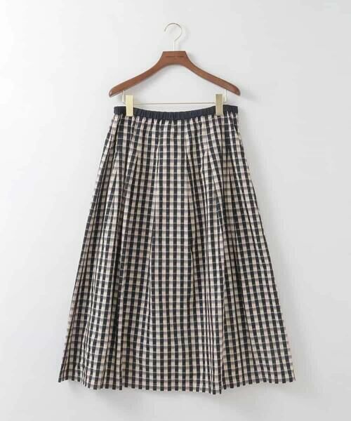 CHRISTIAN AUJARD Lサイズ / クリスチャン・オジャール　エルサイズ ロング・マキシ丈スカート | 【大きいサイズ/セットアップ対応】シャンブレーチェックスカート | 詳細3