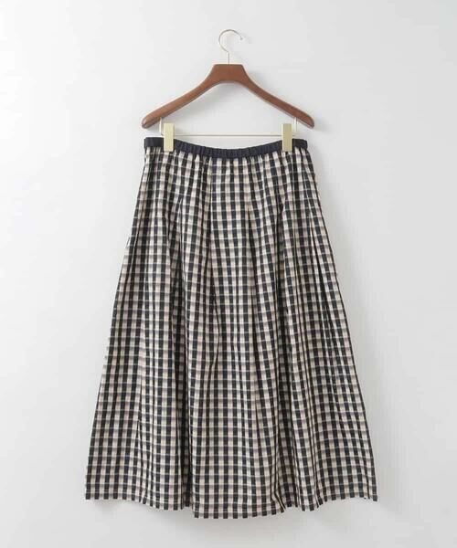 CHRISTIAN AUJARD Lサイズ / クリスチャン・オジャール　エルサイズ ロング・マキシ丈スカート | 【大きいサイズ/セットアップ対応】シャンブレーチェックスカート | 詳細4