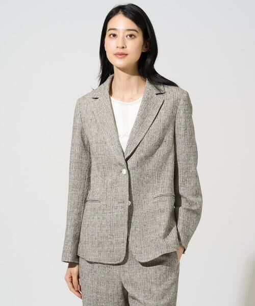 CHRISTIAN AUJARD Lサイズ / クリスチャン・オジャール　エルサイズ テーラードジャケット | 【大きいサイズ/セットアップ対応】ラスティックツイードジャケット | 詳細1