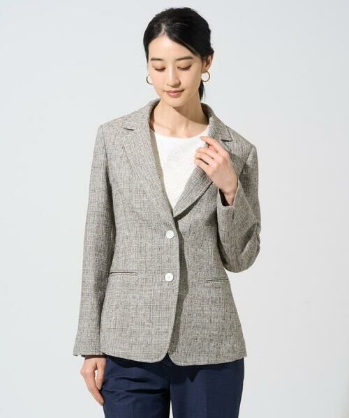 CHRISTIAN AUJARD Lサイズ / クリスチャン・オジャール　エルサイズ テーラードジャケット | 【大きいサイズ/セットアップ対応】ラスティックツイードジャケット | 詳細3