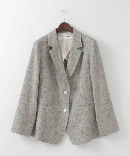 CHRISTIAN AUJARD Lサイズ / クリスチャン・オジャール　エルサイズ テーラードジャケット | 【大きいサイズ/セットアップ対応】ラスティックツイードジャケット | 詳細4