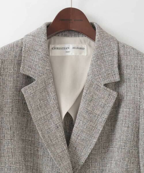 CHRISTIAN AUJARD Lサイズ / クリスチャン・オジャール　エルサイズ テーラードジャケット | 【大きいサイズ/セットアップ対応】ラスティックツイードジャケット | 詳細6