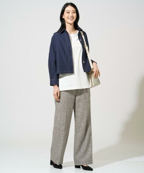 CHRISTIAN AUJARD Lサイズ / クリスチャン・オジャール　エルサイズ セットアップ | 【大きいサイズ/セットアップ対応】ジャージーデニムライクジャケット | 詳細12