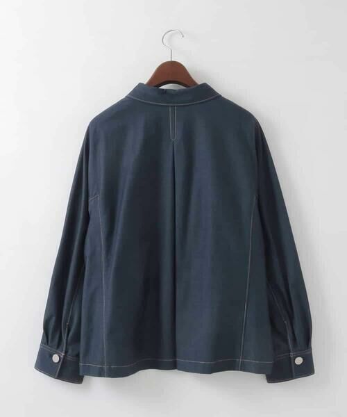 CHRISTIAN AUJARD Lサイズ / クリスチャン・オジャール　エルサイズ セットアップ | 【大きいサイズ/セットアップ対応】ジャージーデニムライクジャケット | 詳細5