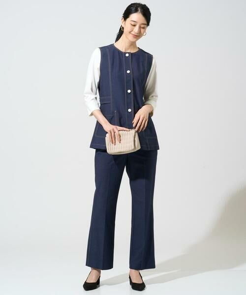 CHRISTIAN AUJARD Lサイズ / クリスチャン・オジャール　エルサイズ ベスト | 【大きいサイズ/セットアップ対応】ジャージーデニムライクジレ | 詳細3